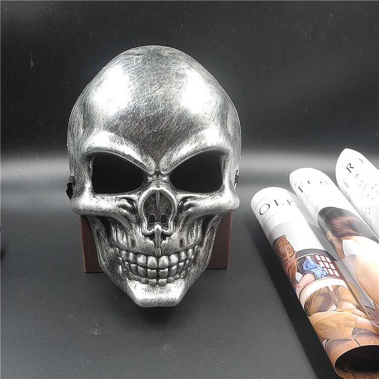 rohde 万圣节骷髅头面具恐怖装扮全脸恶灵骑士死神面罩户外绝地求生