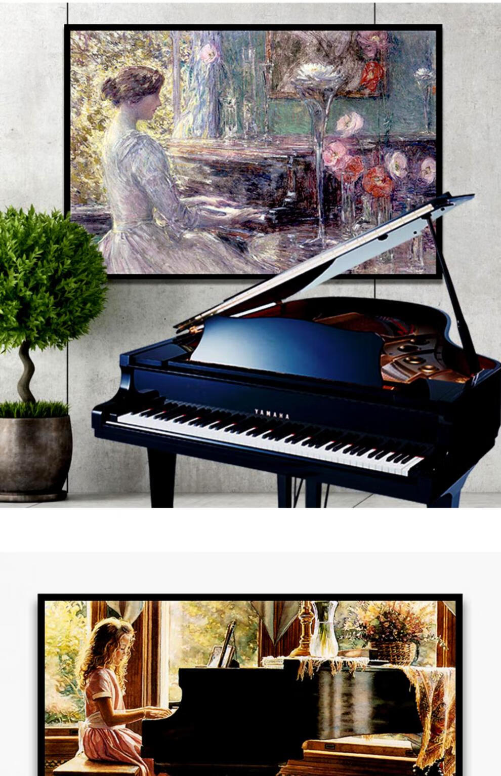 钢琴房装饰画音乐教室艺术挂画培训室琴行布置琴房墙面壁画新品 钢琴