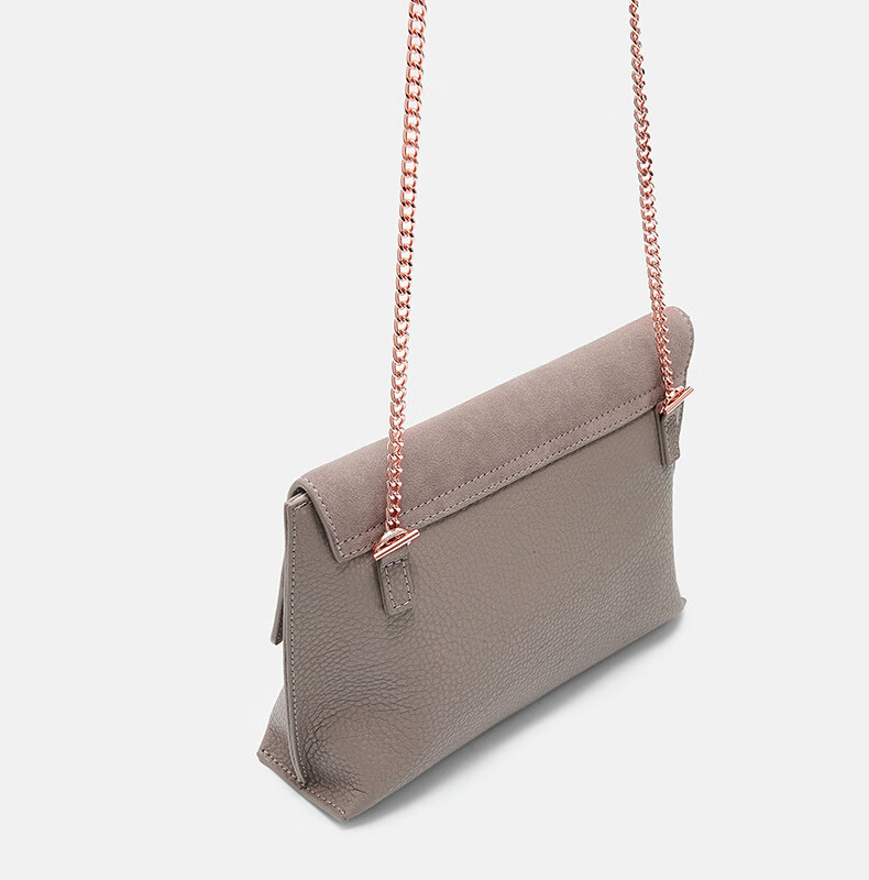 tedbaker女士时尚简约潮流翻盖荔枝纹链条宴会包女包155788黑色