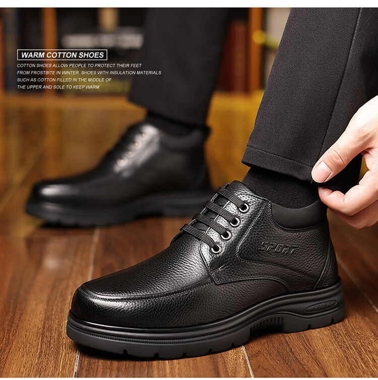 EGCHI Business Casual Shoes for Men, Leather Slip-On Shoes, Top-Grain Cowhide, Middle-Aged Footwear, 36274 All-Season Style, Size 40 40