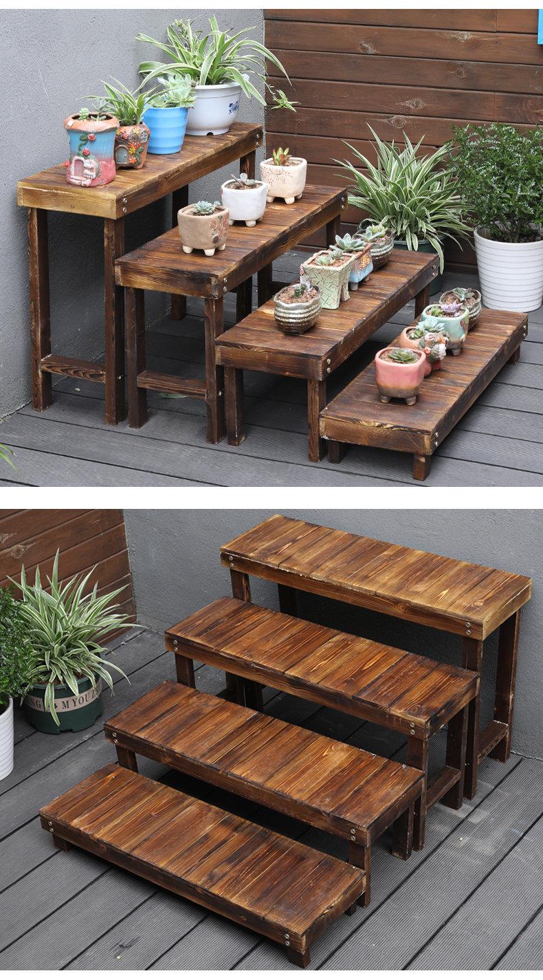 室外花架防腐木多层户外庭院户外防腐木花架子实木多层阶梯式室外庭院