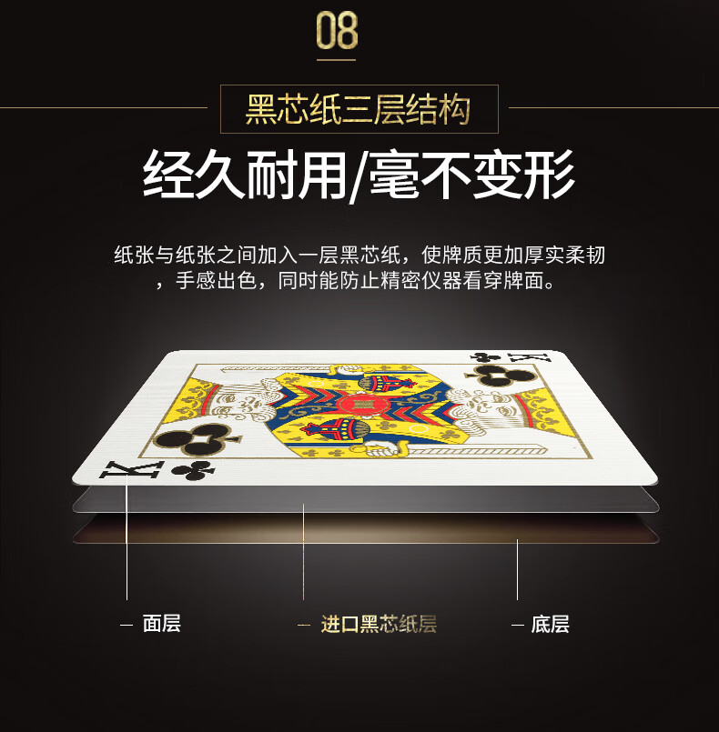 bee小蜜蜂扑克牌美国进口纸牌金蜜蜂烫金蓝色1副