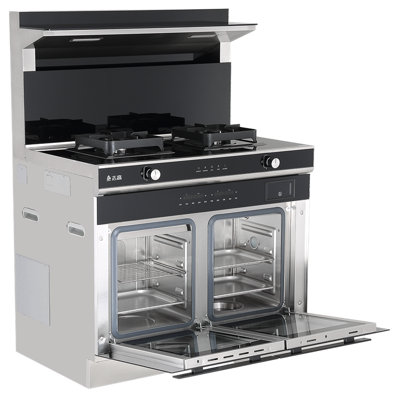 志高chigo集成灶集成燃气灶k718热除油左蒸右烤分体顶部保温一级能效