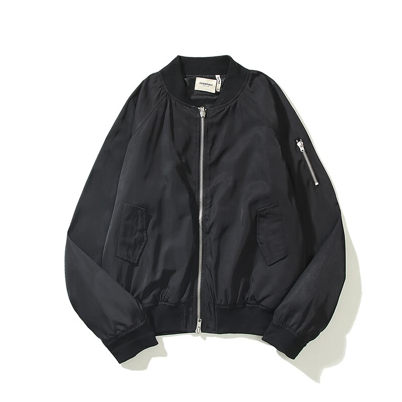 fog外套essentials复线fear of god飞行员字母棒球服风·衣夹克 黑色