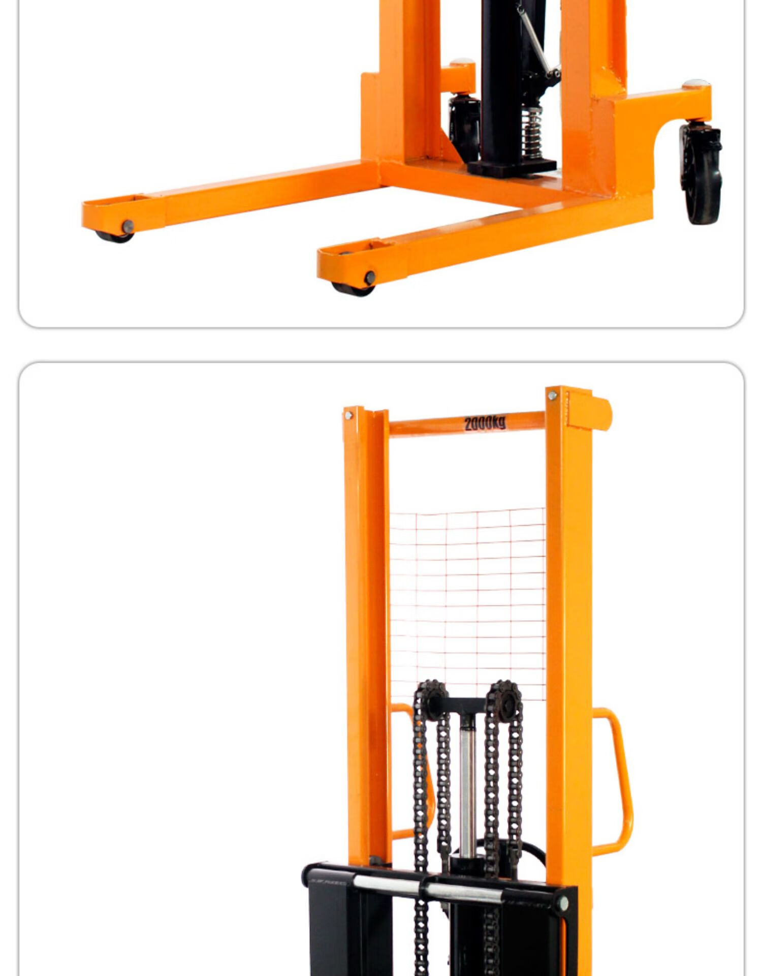 手动液压叉车堆高车1吨2吨半电动升降搬运装卸车手推升高地牛铲车1t16