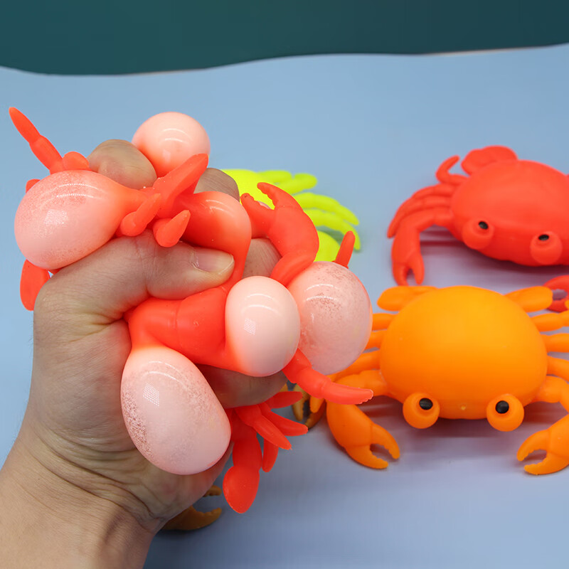 定制解压螃蟹仿真大闸蟹玩具软手捏捏乐假螃蟹模型发泄减压整蛊小礼物