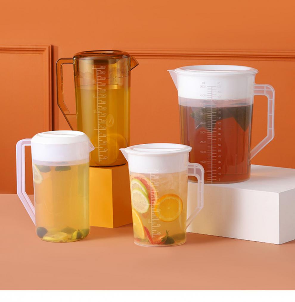 高颜值夏天凉水壶塑料pp冷水壶大容量夏季夏天装凉水壶耐热大号扎壶