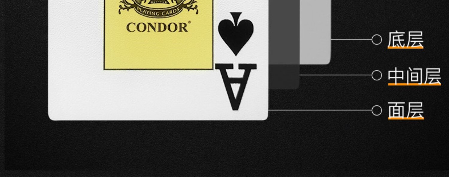 德州扑克多色磨砂大字塑料比赛专用牌水洗金艺pvc防水防折扑克牌 扑克