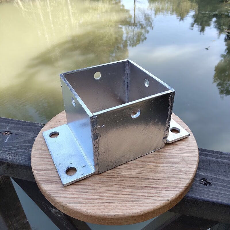 防腐木方管立柱套筒固定底座葡萄架栏杆不锈钢角码脚套水泥固定件铁