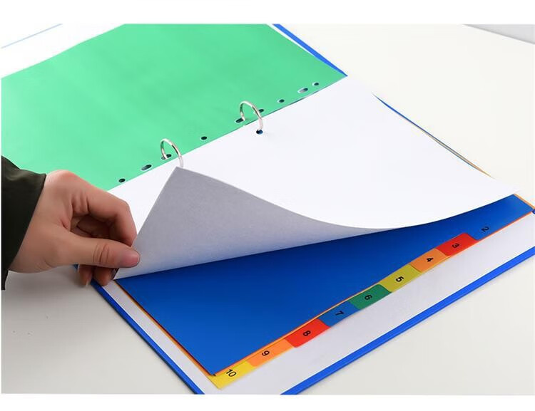 得力同款双孔文件夹a4打孔活页文件夹2插孔资料档案整理夹两孔快劳夹