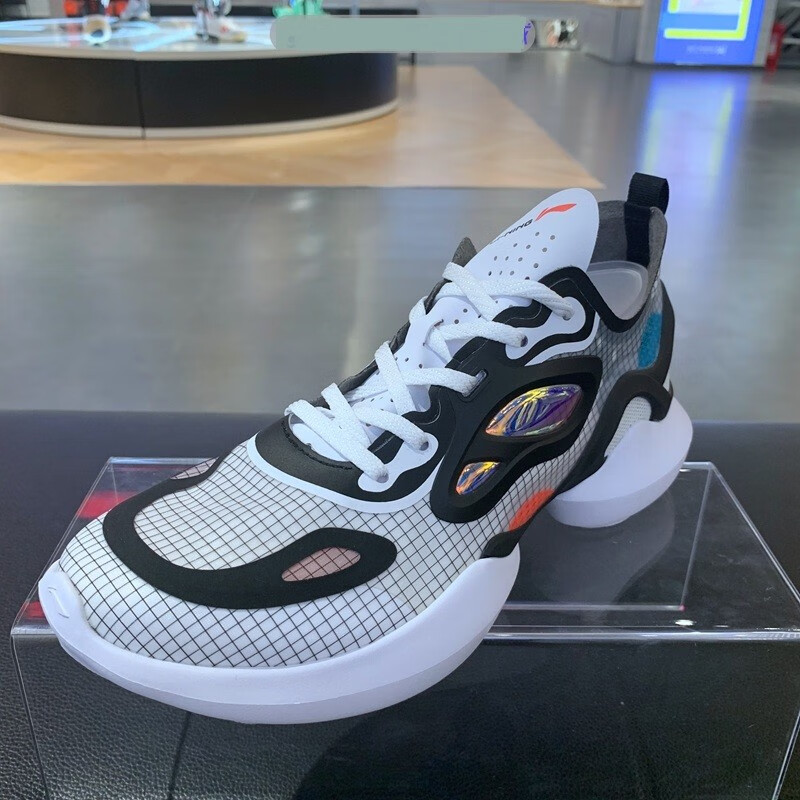 李宁羿星休闲鞋男鞋2020夏季新款薄款透气轻质潮流运动鞋aglk023 白黑