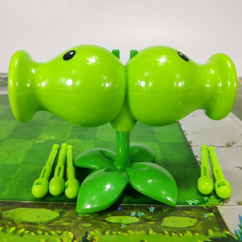 官方授权植物大战僵尸玩具三重射手三头豌豆荚双向寒冰火焰暗影电能