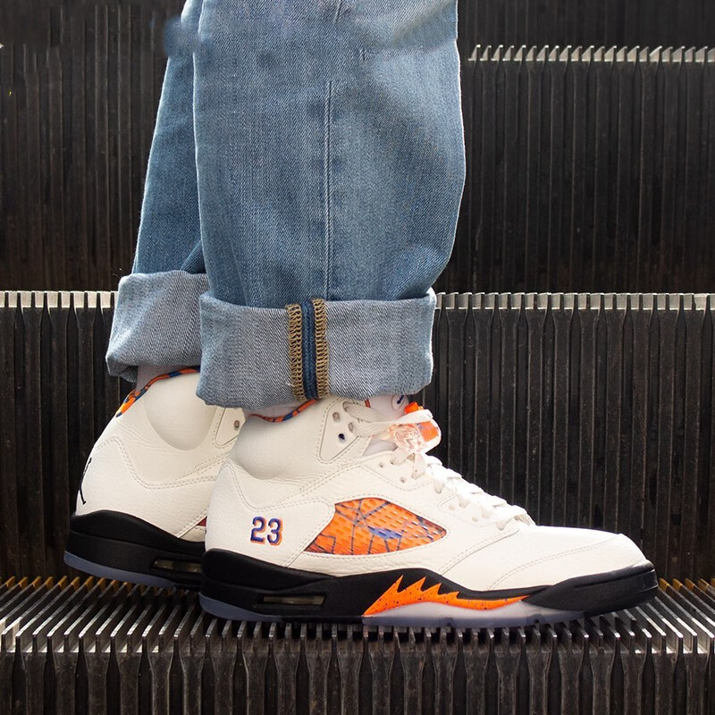 耐克(nike)男女鞋air jordan 5 aj5 x off white ow联名解构黑篮球鞋