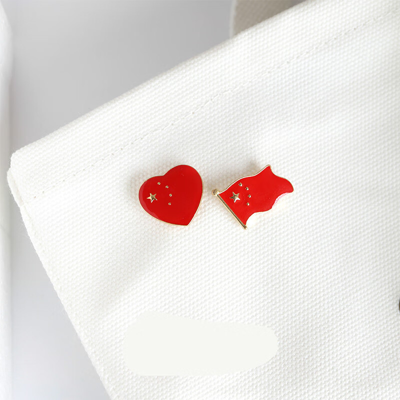 尤克达蒂五星红旗 胸针金属徽章胸针胸章男女衣服包包领针装饰品 学生