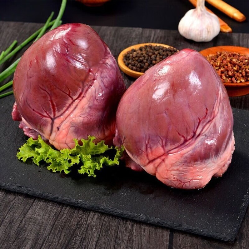 井掌柜【jd物流】散养现杀土猪心整个黑猪心生冷冻猪心新鲜团建送礼