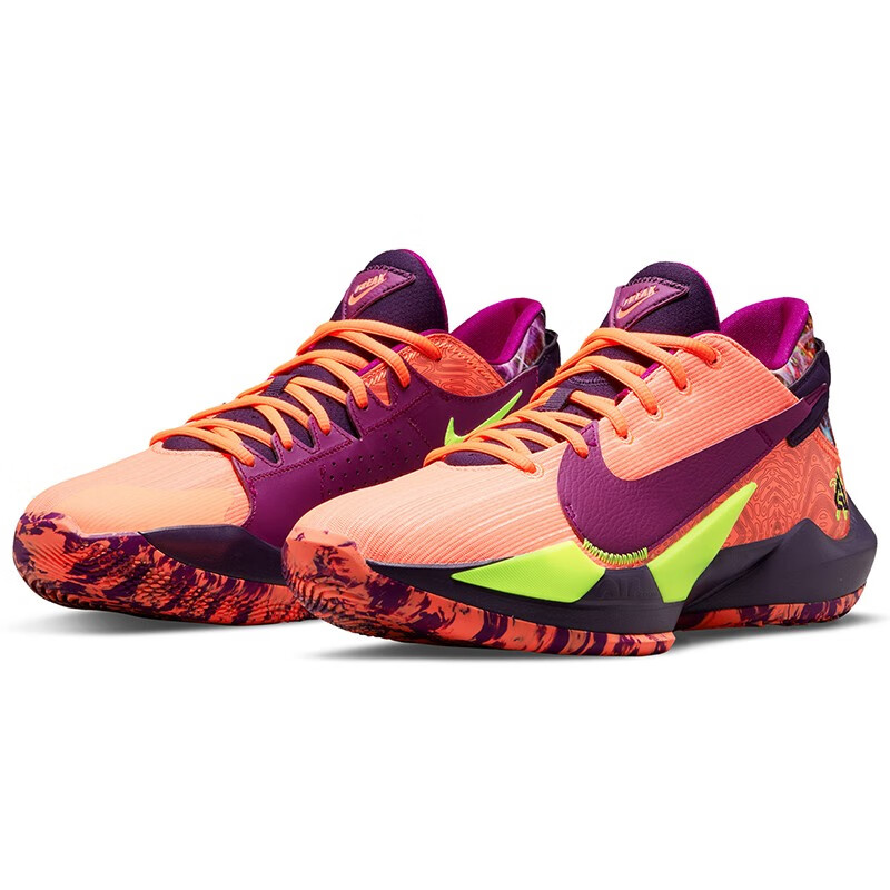 耐克nikezoomfreak2字母哥2代橙紫渐变午夜蓝白水泥黑白绿橙男子实战
