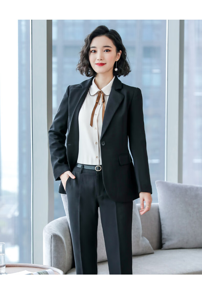 诗璐雅西装套装女韩版休闲时尚英伦风ol气质职业套装西服面试正装大学