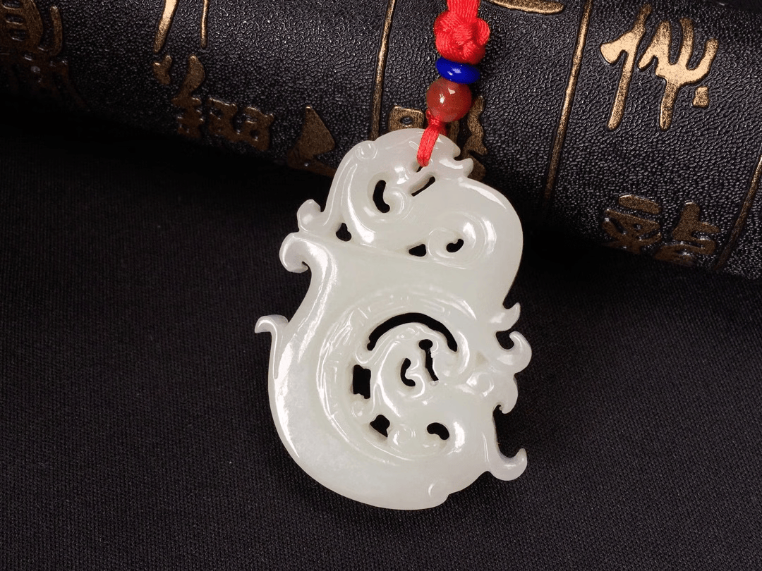 逸阅堂仿古凤仿古龙玉佩吊坠天然和田玉龙凤呈祥玉石礼品项链玉坠 约