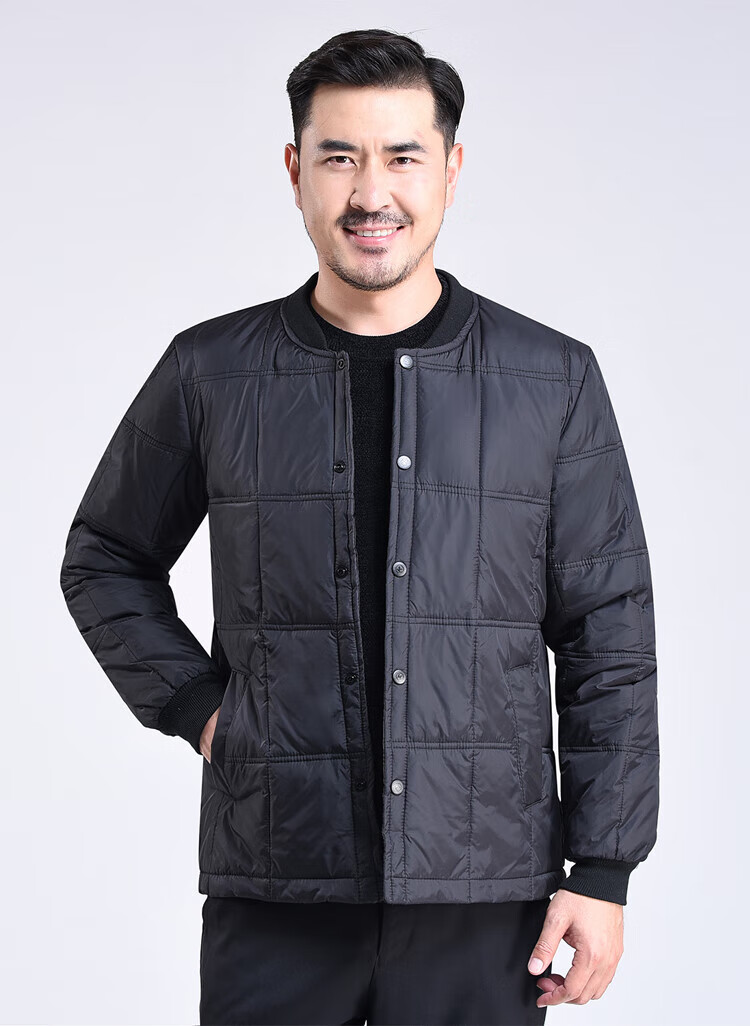 国标男士保暖羽绒内胆冬季中老青年爸爸内穿短款白鸭绒贴身抗寒袄上衣