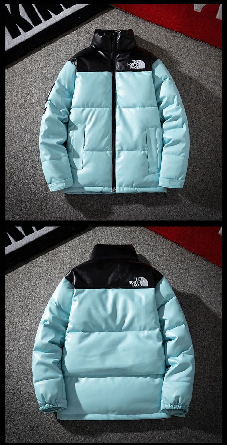 动感北面羽绒服男新品捡漏仓清新款休闲羽绒皮面运动外套男潮牌刺绣