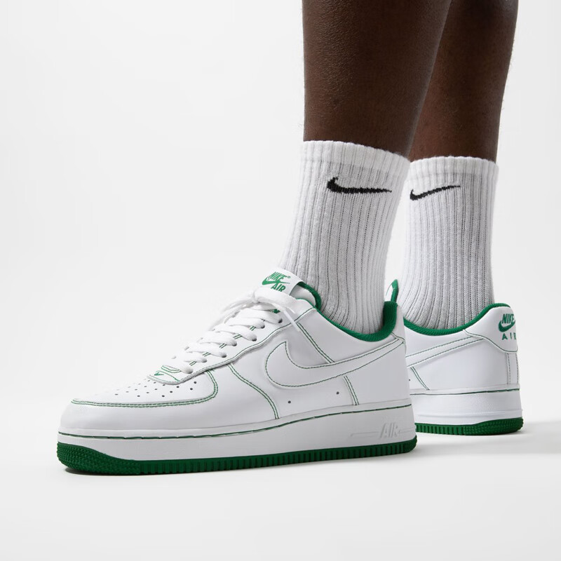 【官方自营旗舰店】af1男鞋空军一号白蓝红绿缝线小洛克公园休闲低帮