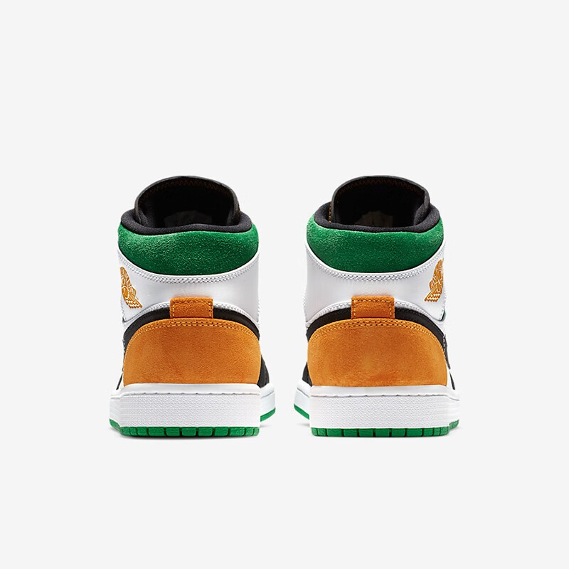 nike 男鞋nike aj 1 mid se 中帮白绿橙男子休闲篮球鞋 852542-101 40