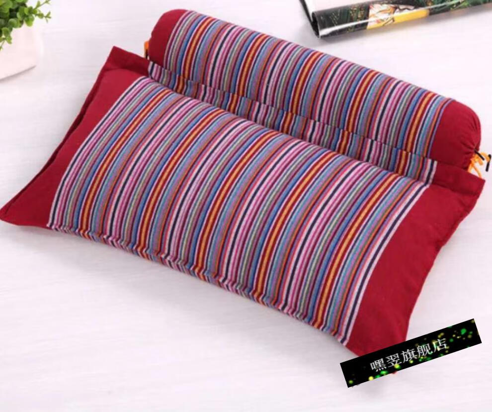 老粗布圆枕套棉老粗布颈椎组合枕头套外皮内胆糖果圆柱长方形外套枕芯