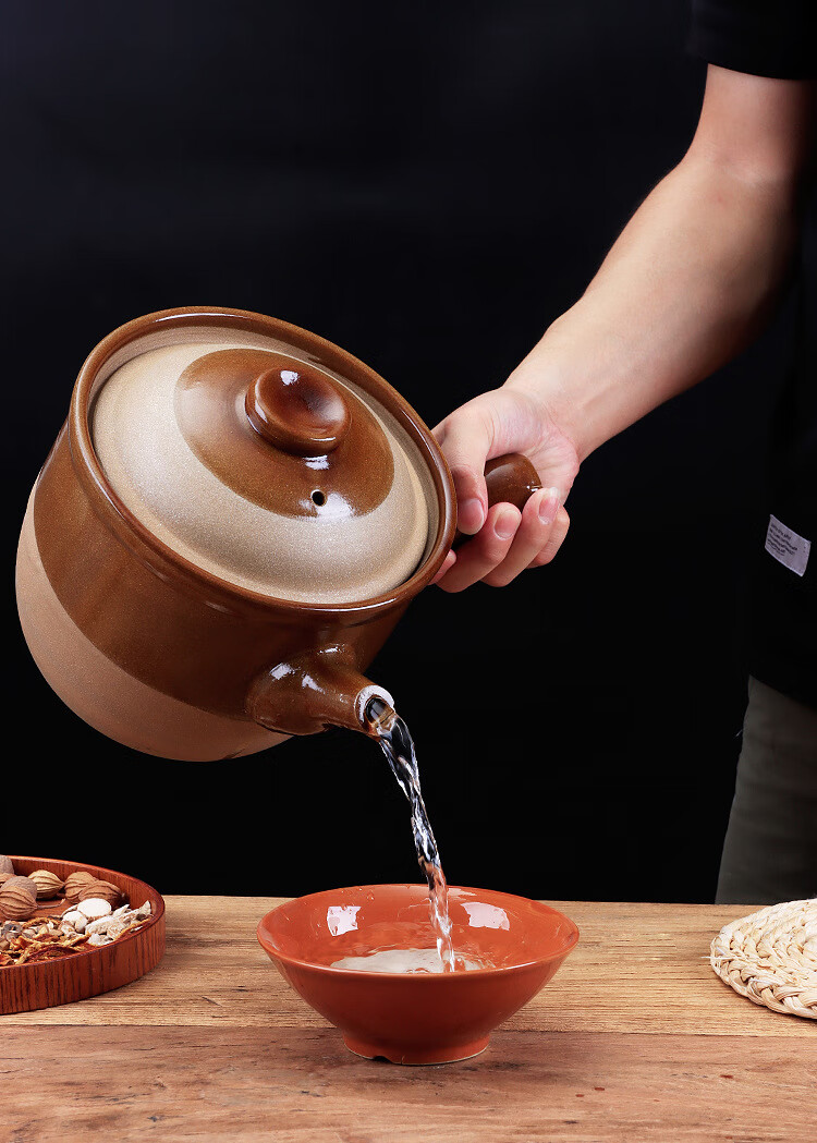 回畔熬中药砂锅煎锅药罐家用熬药煎药专用锅煎炖药煮罐子无釉煲药中号