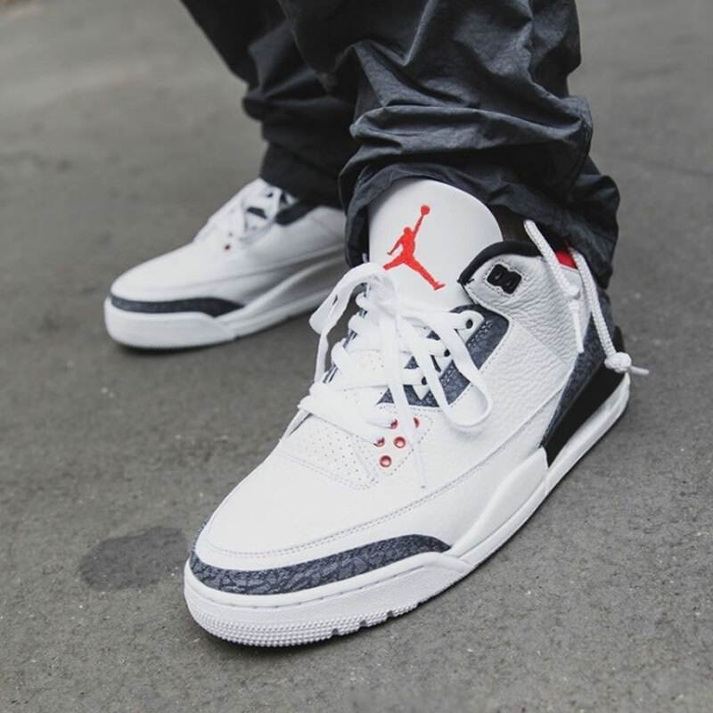 【现货】耐克air jordan 3 aj3 gs红水泥全大红公牛女子篮球鞋 ck9246