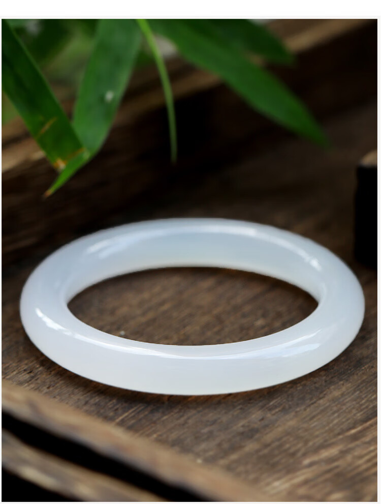 墨石斋 天然玉手镯少女款冰种玛瑙玉髓手镯紫色细条a货原色真品圆条