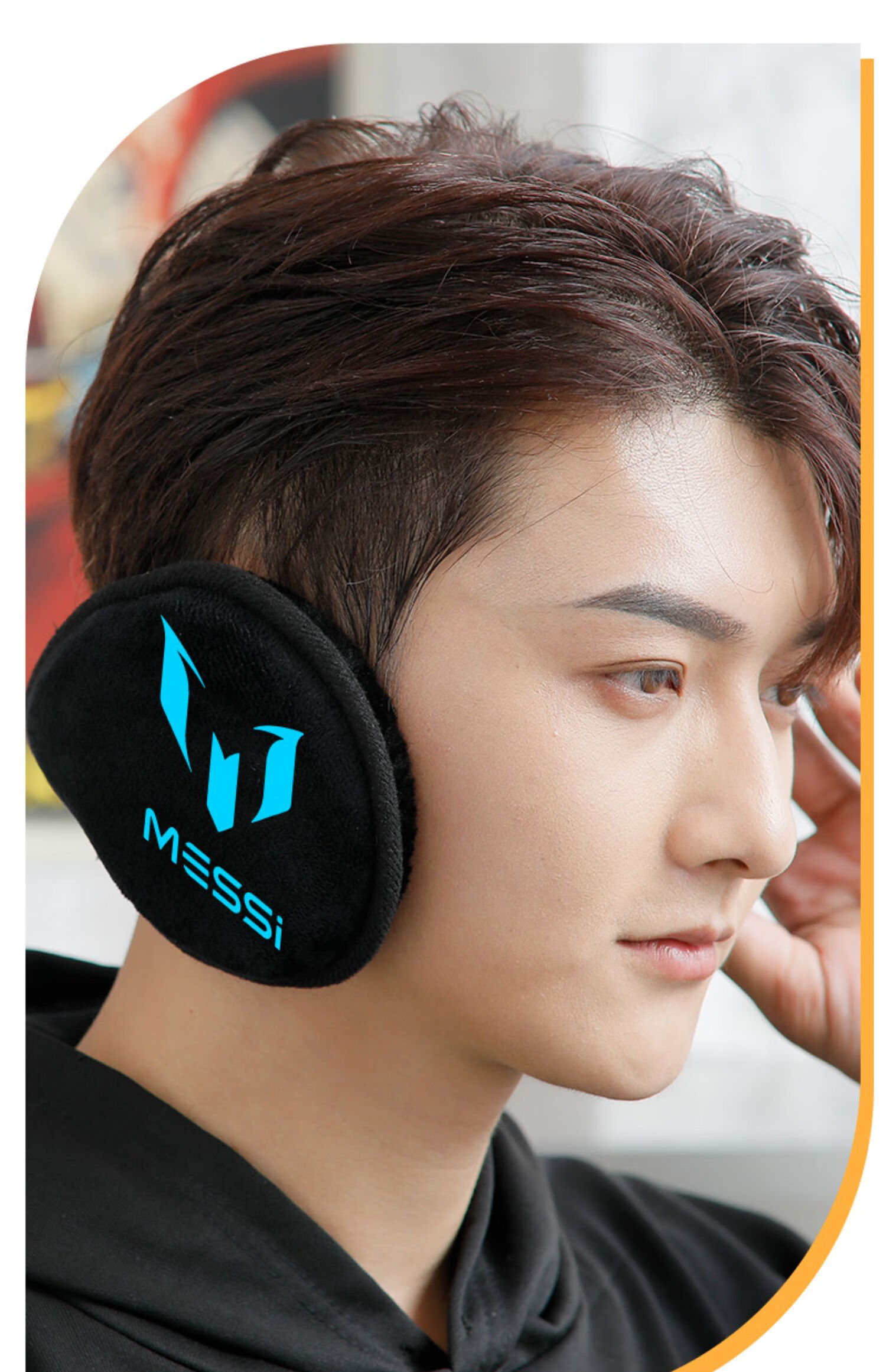 安琪龙耳罩保暖男冬季防冻骑行学生护耳朵耳暖耳套夜光c罗梅西韩版耳