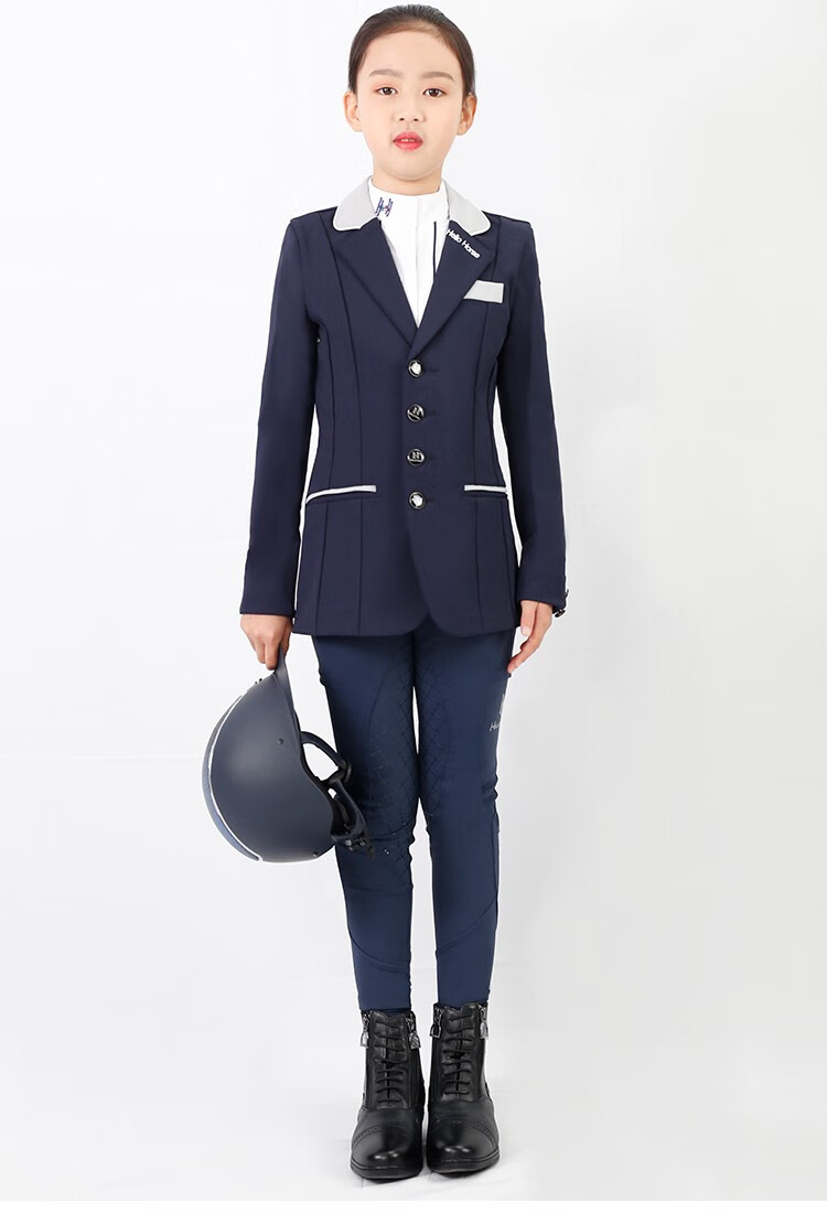 hello horse马术上衣儿童马术西服成人骑士服障碍马术装备骑马装 酒红