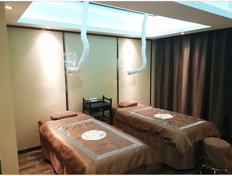 艾灸排烟设备排烟机万向定位竹节管养生馆烟雾净化器吸烟方罩 艾灸