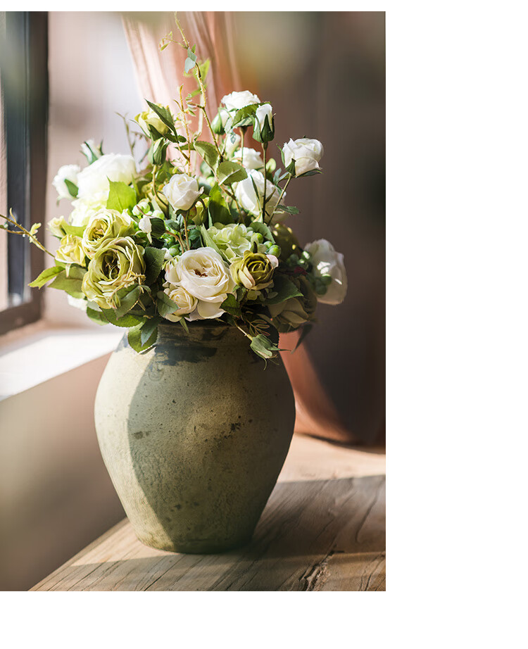 掬涵清醒纪蔷薇浆果仿真花花束花艺套装手捧花插花装饰礼物粉色一束宽