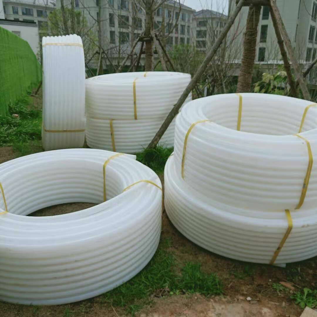 柒悦栖40硅芯管黑色塑料盘管32pe穿线管25预埋管50监控管给水管50推荐