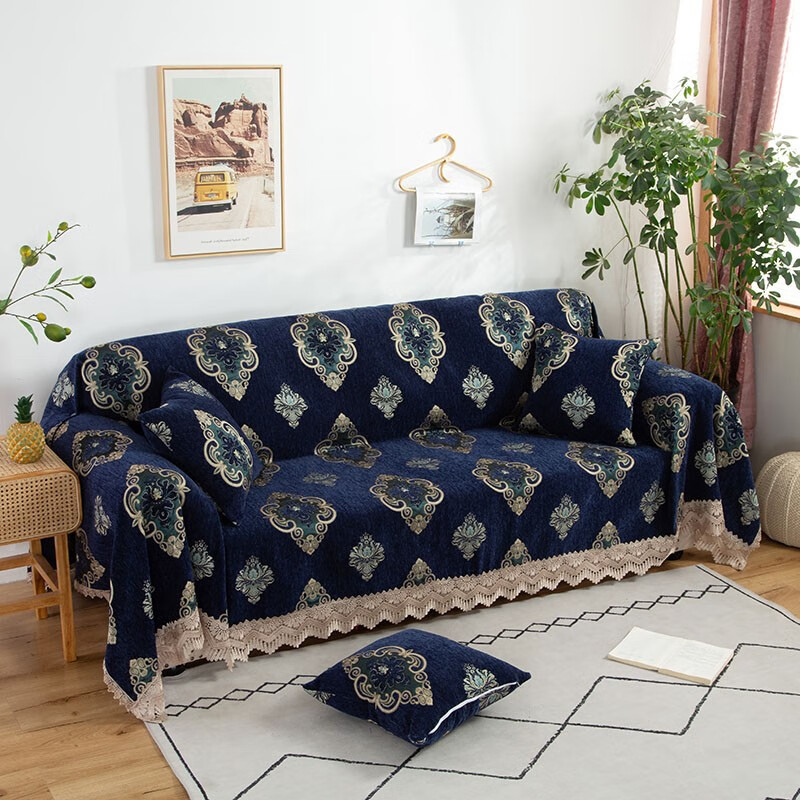 甄情家纺新款沙发垫加厚沙发罩布艺沙发全盖一体式防尘盖布花型4180x