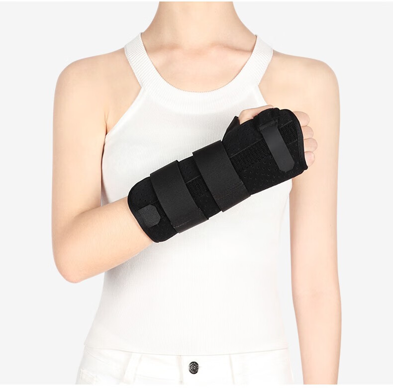 腕关节固定支具护腕手腕桡骨固定夹板腕管综合征护具 黑色标准款(左手