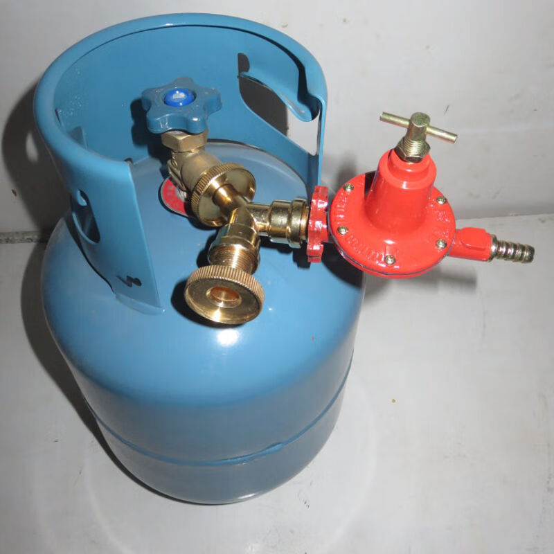 液化气钢瓶一出二接口转换接头煤三通阀门低压高压双减压阀 铜轮接头