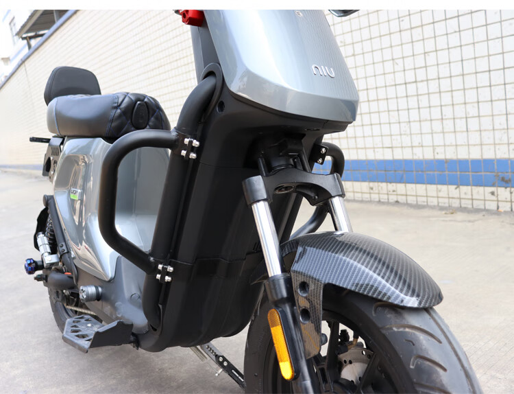 小牛uqi 电动车前置铝合金保险杠防摔杠u b保护杠防撞杆改装配件 左右