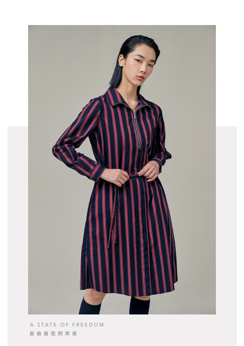 女装 连衣裙 幻走(moveup) 【商场同款】moveup幻走2020秋季新品 抽绳