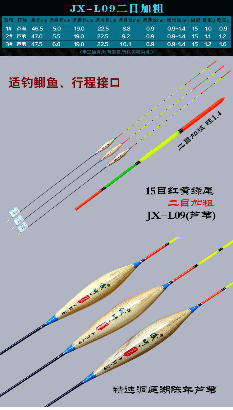 f芦苇漂高灵敏轻口鱼标加粗尾醒目黑坑鲫鱼鲤鱼漂底