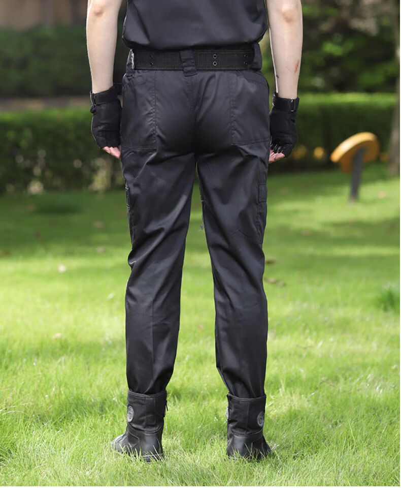 场地维护保安裤子男冬季黑色加肥加大保安服春秋作训执勤安保工作制服