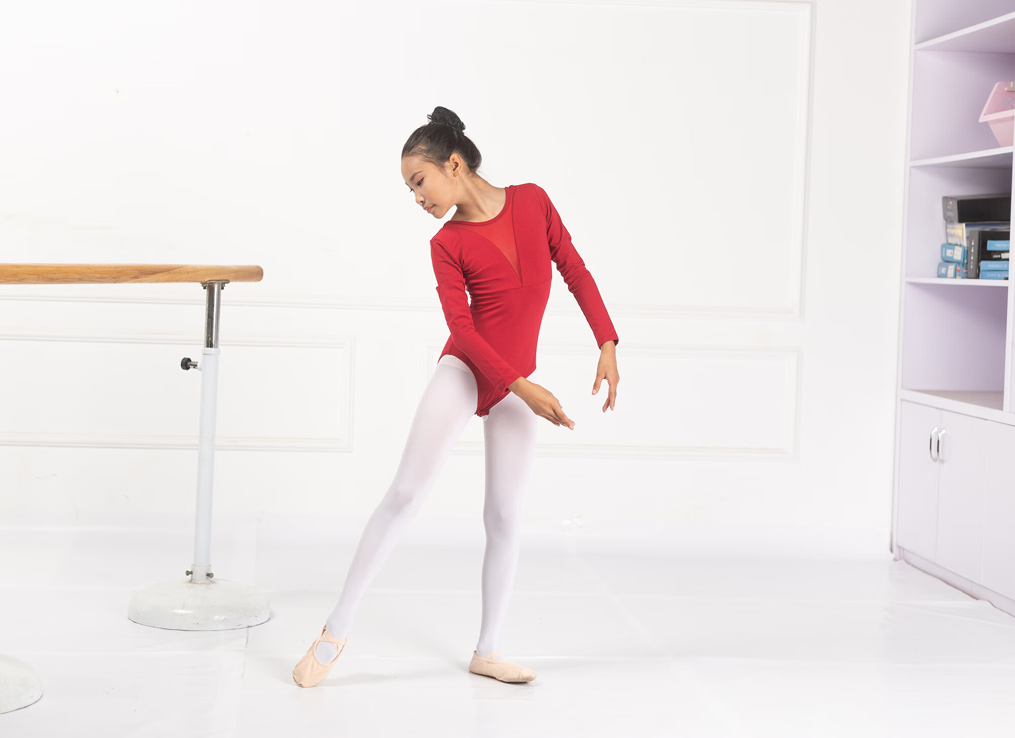 幼儿童秋季中国舞蹈练功服装女童少儿女孩芭蕾形体长袖考级体操服