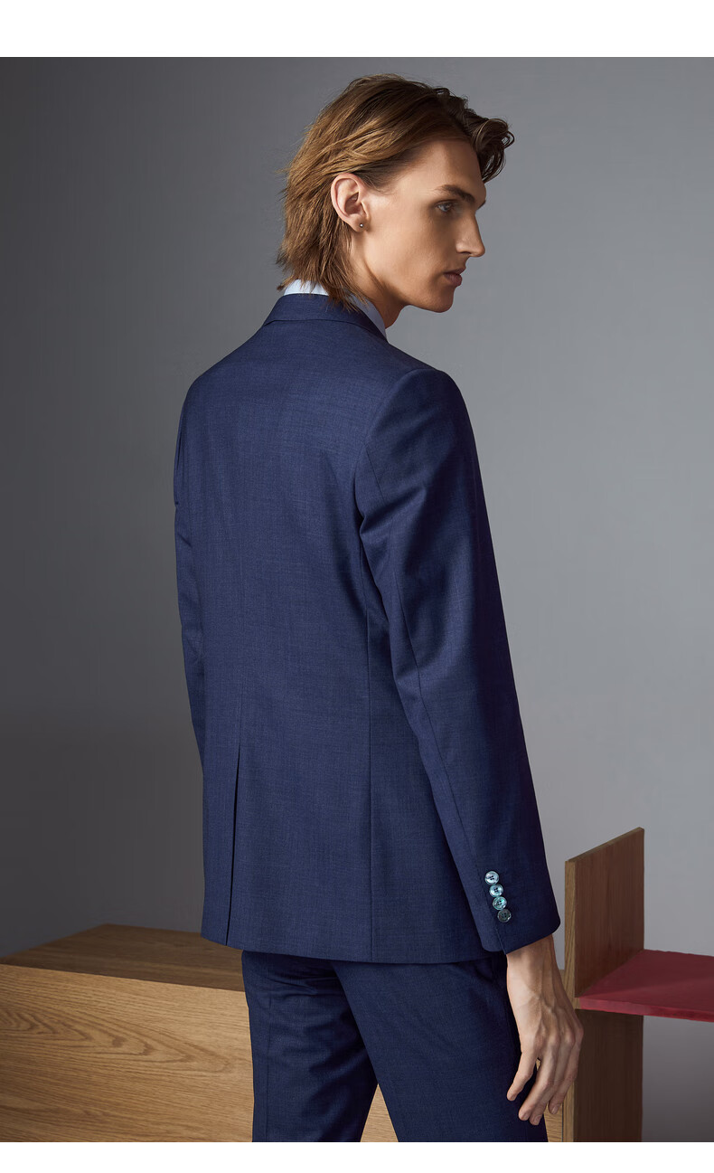 诺丁山2022年春夏季新款时尚商务休闲正装西服外套男士纯色西装男藏