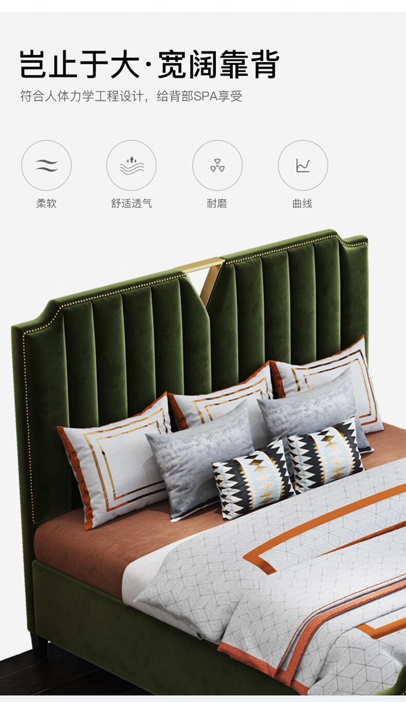 澳黛丽 美式皮艺床头 ins风皮床头 轻奢皮艺布 皮布艺床头酒店公寓1.