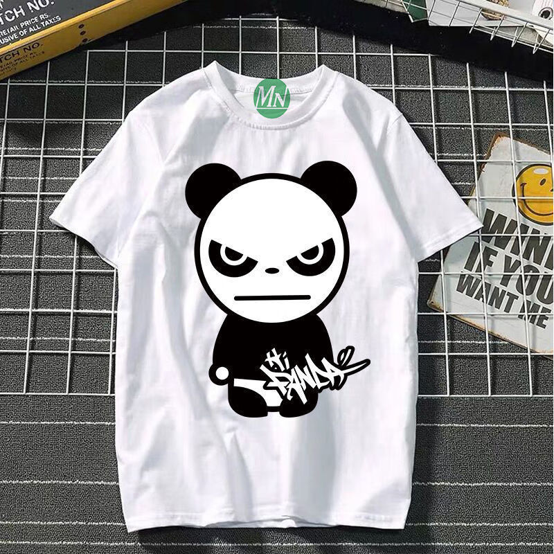 暴击熊服饰黑体熊猫panda熊猫短袖 夏季新款熊猫t恤精神小伙短袖男大