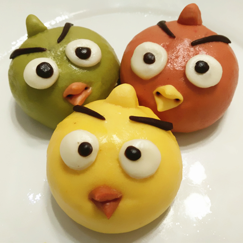 速冻面点手工卡通包子馒头可爱动物企鹅猪猪小鸟儿童早餐方便速食