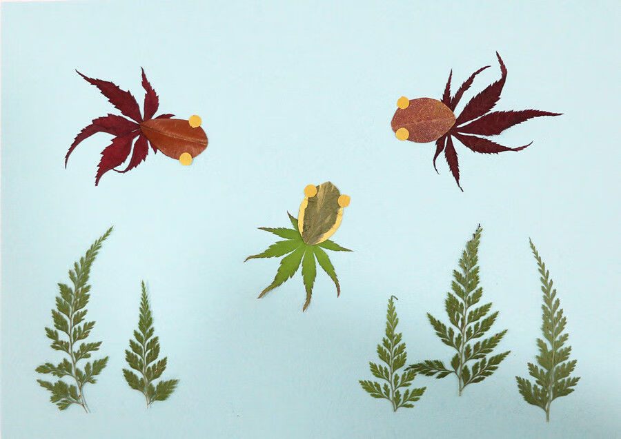 树叶手工粘贴画diy真树叶干花标本幼儿园儿童手工亲子活动材料包 一棵