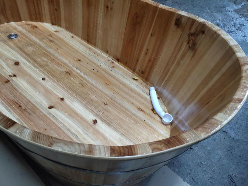 温妤双人木制浴桶成人双人木桶浴桶木质加厚美容院泡澡桶沐浴桶木盆