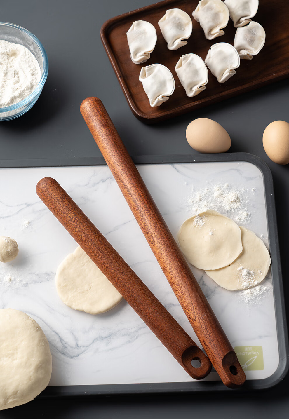 家用擀面杖实木擀面棍擀面棒擀饺子皮神器杆面棒烘焙工具 小号/单个